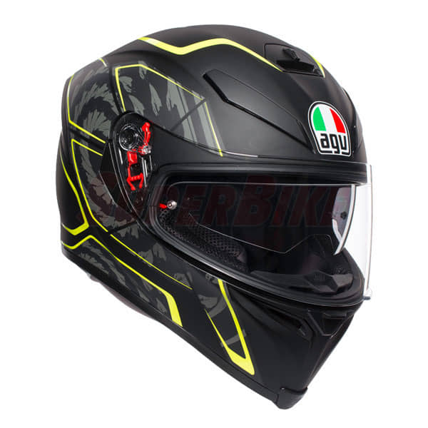 CASCO AGV K-5 TORNADO BLACK/YELLOW