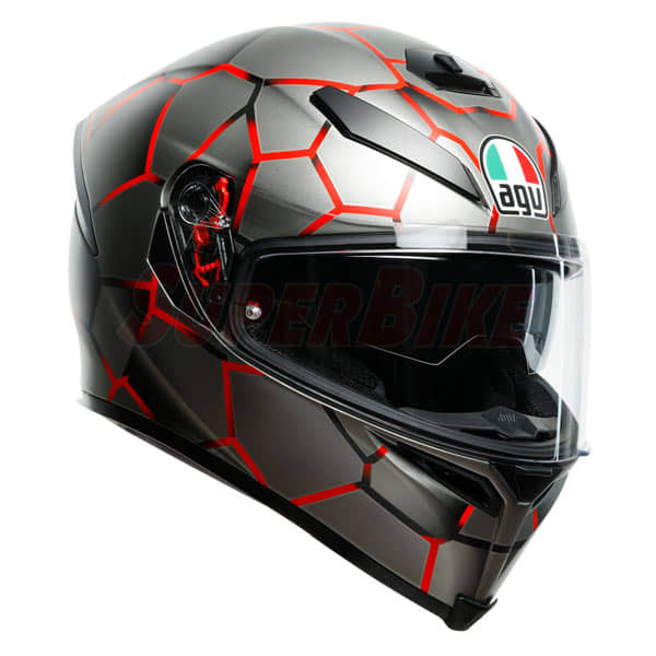 CASCO AGV K5 E225 VULCANUM RED