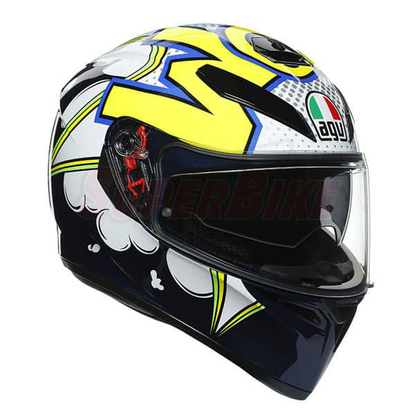 CASCO AGV K3 BUBBLE BLUE WHITE YELLOW