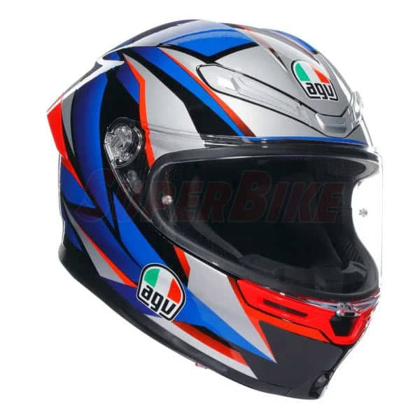 CASCO AGV K6 E2206 MPLK SLASHCUT BLACK BLUE RED