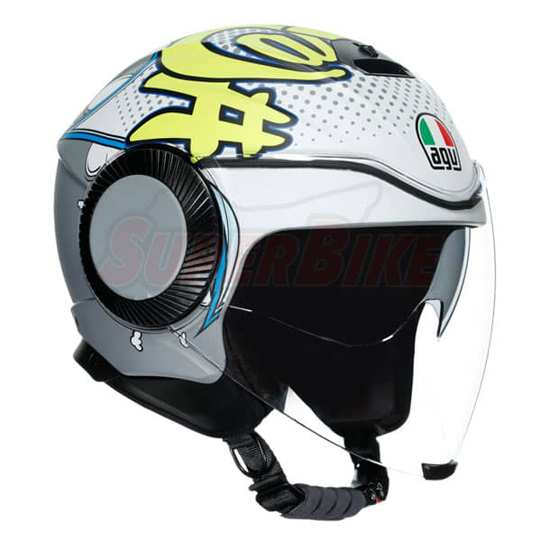 CASCO AGV ORBIT E2205 MULTI VIBES MATT GREY TELLOW