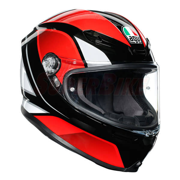 CASCO AGV K6 ECE MULTI BLACK RED WHITE