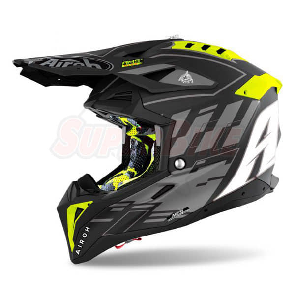 CASCO AIROH AVIATOR 3 RAMPAGE BLACK MATT