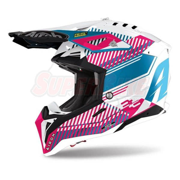 CASCO AIROH AVIATOR 3 WAVE PINK CHROME - Clicca l'immagine per chiudere