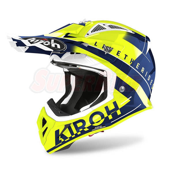 CASCO AIROH AVIATOR ACE AMAZE BLUE GLOSS