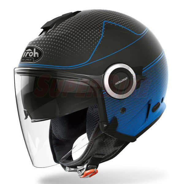 CASCO AIROH HELIOS MAP BLUE MAT - Clicca l'immagine per chiudere