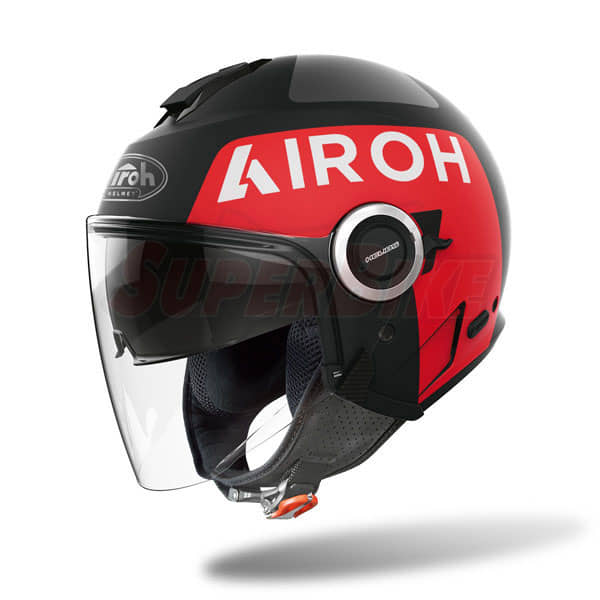 CASCO AIROH HELIOS UP NERO ROSSO