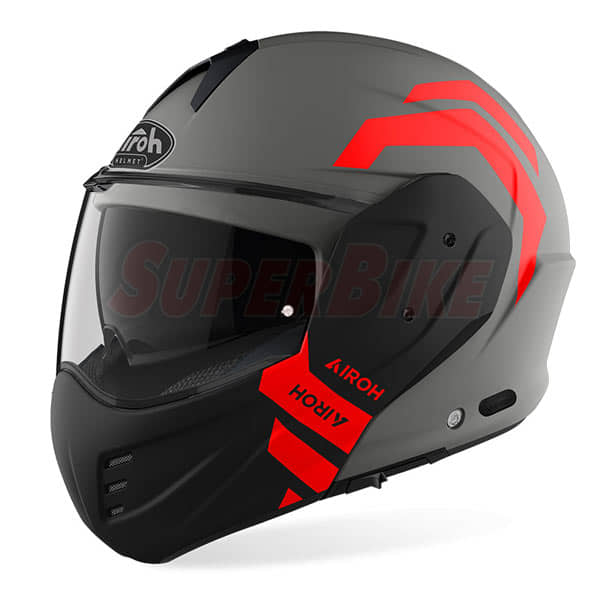 CASCO MODULARE AIROH MATHISSE ILLUSION ORANGE MATT