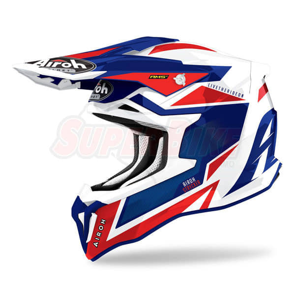 CASCO AIROH STRYCKER AXE BLUE RED