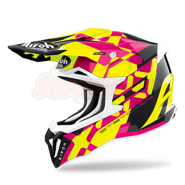 CASCO AIROH STRYCKER PINK GLOSS - Clicca l'immagine per chiudere