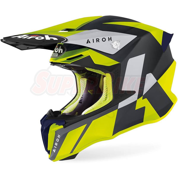 CASCO AIROH TWIST 2.0 LIFT YELLOW BLUE MATT