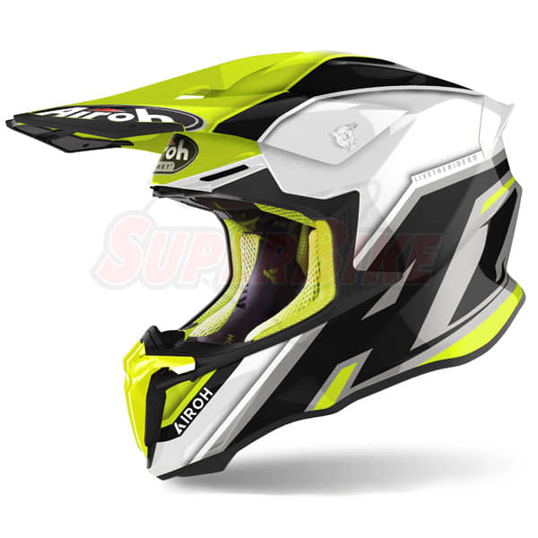 CASCO AIROH TWIST 2.0 SHAKEN YELLOW GLOSS