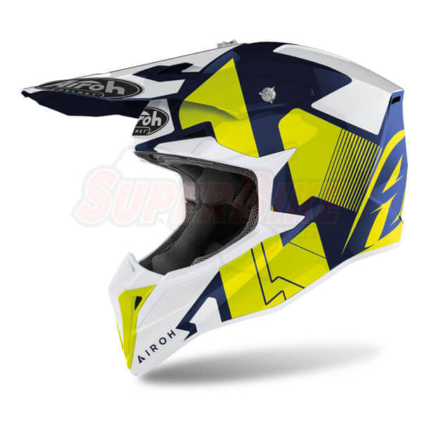 CASCO AIROH WRAAP RAZE BLUE GLOSS