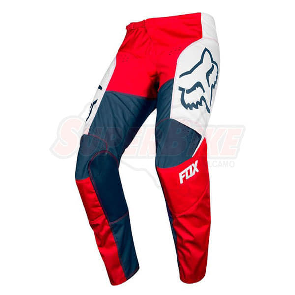 FOX 180 PRZM PANTALONI CROSS ROSSO BLU BIANCO