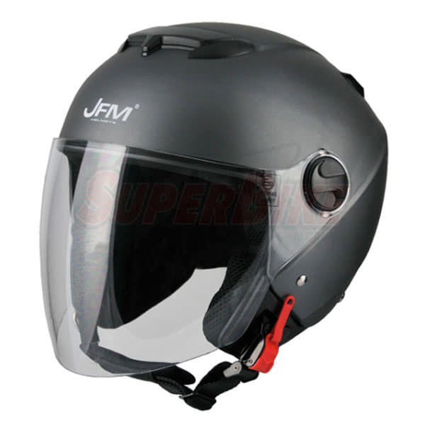 CASCO DEMI JET JFM VISIERA LUNGA ANTRACITE
