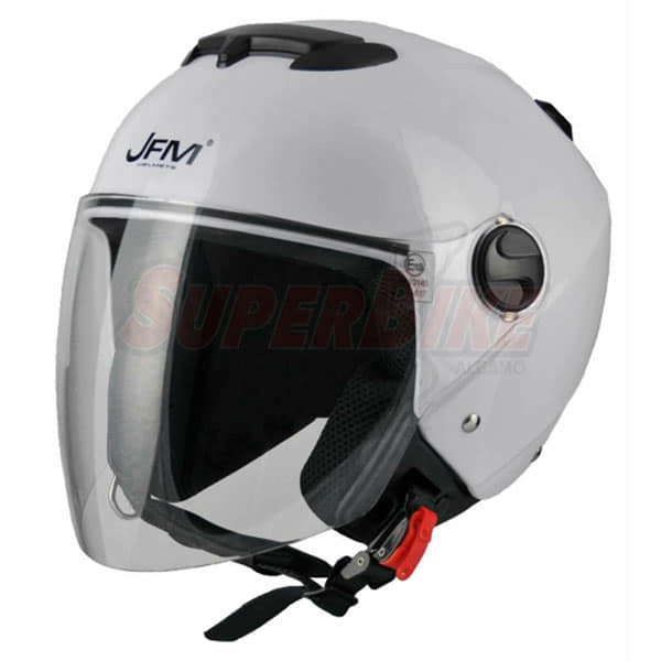 CASCO DEMI JET VISIERA LUNGA BIANCO