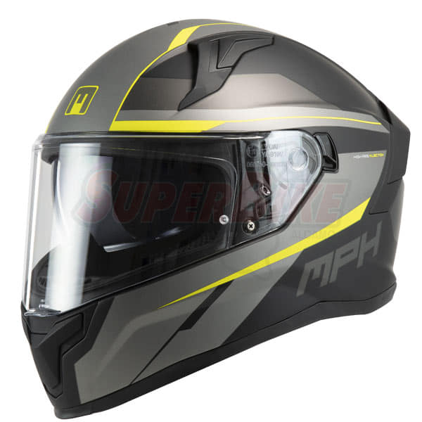 CASCO MPH INTEGRALE TIGER STREAM BLACK GREY YELLOW ECE 22.06 - Clicca l'immagine per chiudere