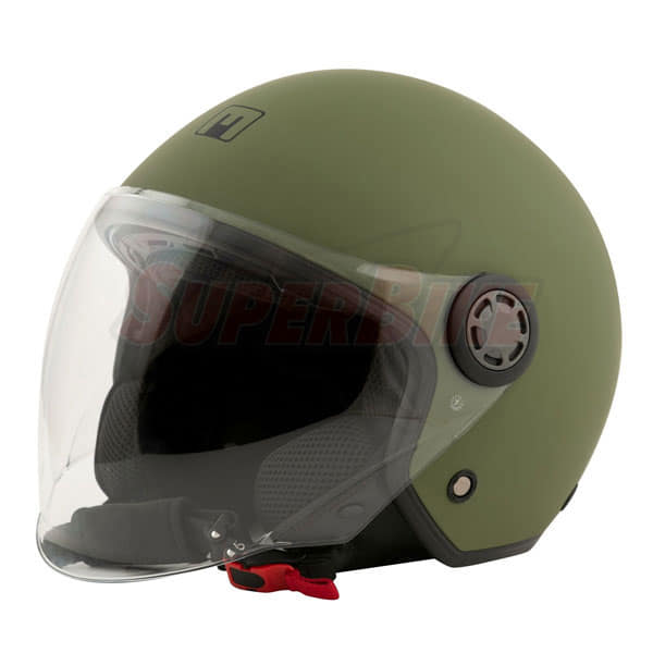 CASCO MPH ONE DEMI JET DOPPIA VISIERA MATT GREEN