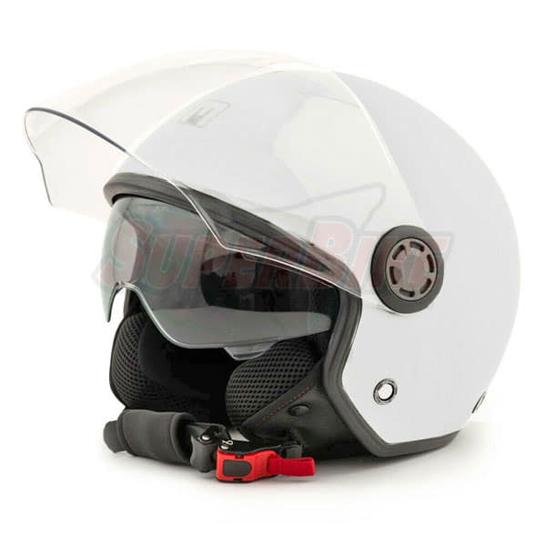 CASCO MPH ONE DEMI JET DOPPIA VISIERA GLOSS WHITE