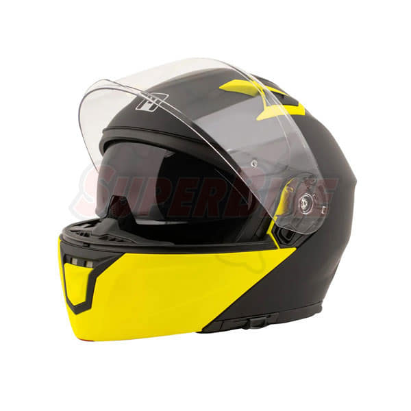 CASCO MPH MODULARE RAPTOR MATT BLACK YELLOW HV - Clicca l'immagine per chiudere