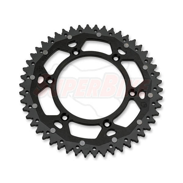 SPROCKET DUAL MSE KTM 52T ACCIAIO ERGAL BLACK - Clicca l'immagine per chiudere