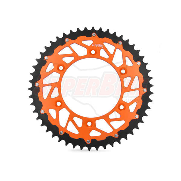 SPROCKET DUAL MSE KTM 52T ACCIAIO ERGAL BLACK - Clicca l'immagine per chiudere