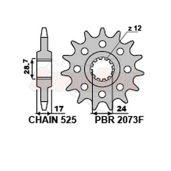 PIGNONE CBR + HORNET Z15 18N + FORI - Clicca l'immagine per chiudere