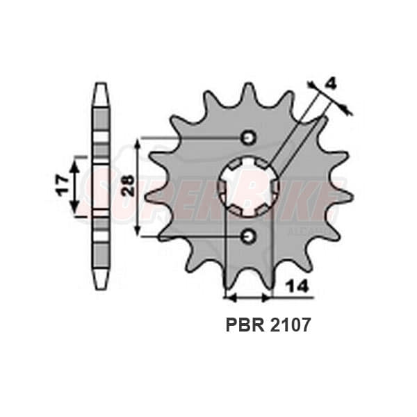 PIGNONE 14 DENTI P. 420 DERBI SENDA SM DRD