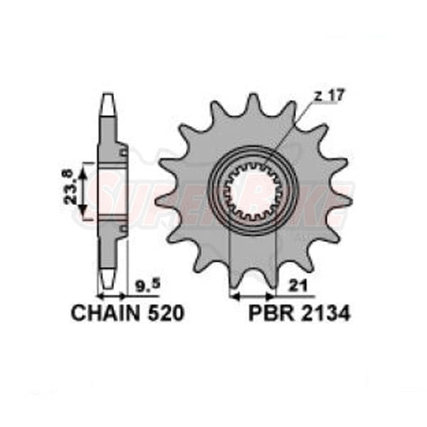 PIGNONE 13 DENTI P.520 HONDA 450 CRF-RX 2017