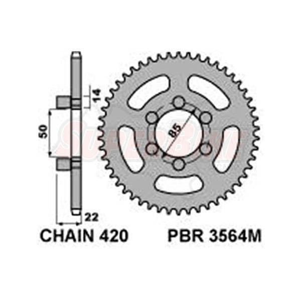 CORONA FERRO APRILIA RED ROSE 50