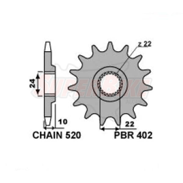 PIGNONE 16 DENTI P. 520 APRILIA - Clicca l'immagine per chiudere