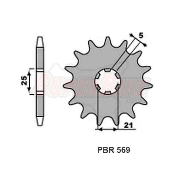 PIGNONE 15 DENTI P.520 YAMAHA XT 1980/90