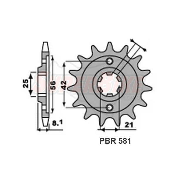 PIGNONE 14 DENTI PASSO 520 YAMAHA TT