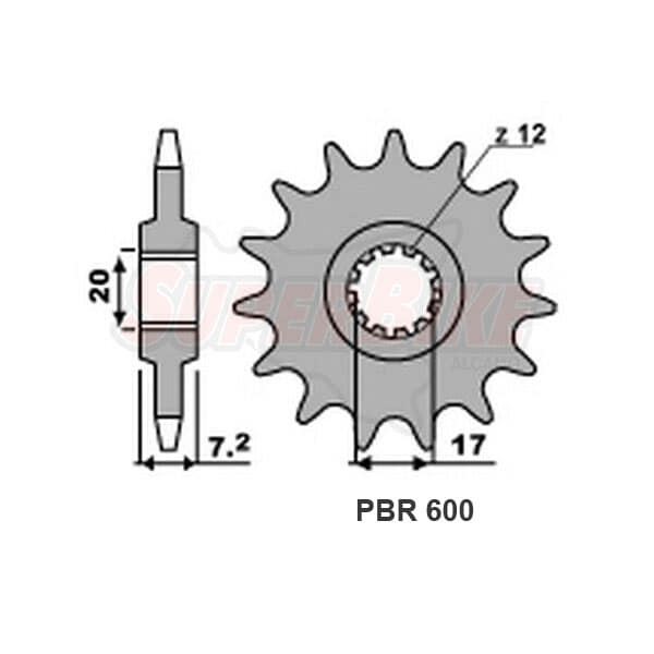 PIGNONE Z12 18NC PASSO 415 RS50 - Clicca l'immagine per chiudere