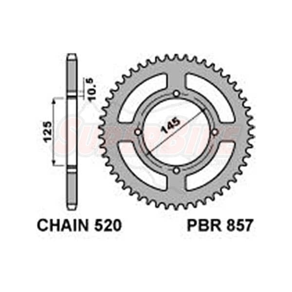 CORONA ACCIAIO Z43 C.520 YAMAHA - Clicca l'immagine per chiudere