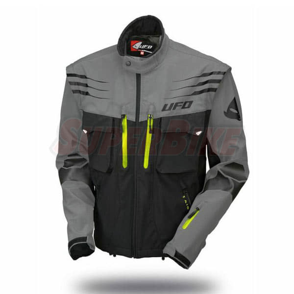 GIACCA ENDURO TAIGA GRIGIO NERO MANICHE STACC