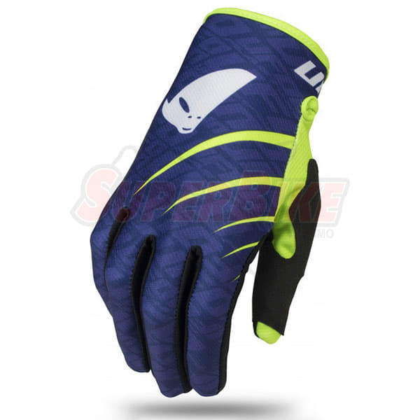 GUANTI UFO MX SKILL INDIUM GLOVE BLUE-NEON YELLOW - Clicca l'immagine per chiudere