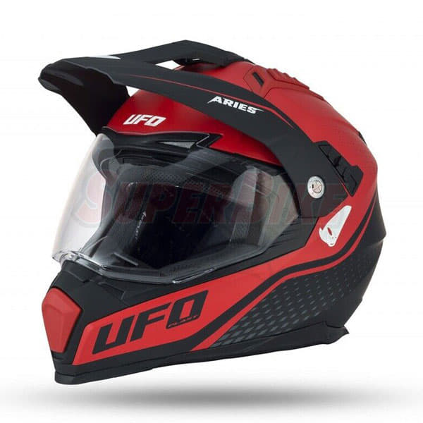 CASCO UFO ARIES TOURER ROSSO NERO