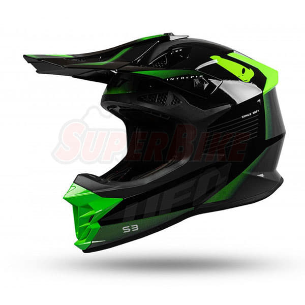 CASCO CROSS UFO INTREPID NERO VERDE