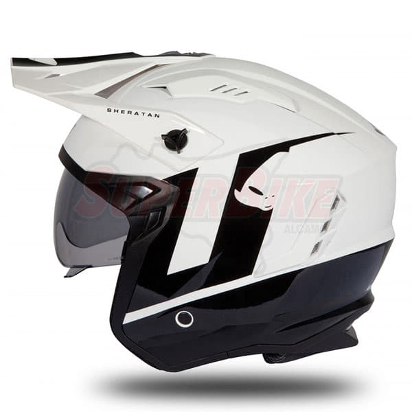 CASCO UFO SHERATAN JET BIANCO NERO